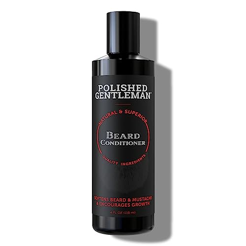 Beard Conditioner For Men With Beard Softener - Beard Thickener with Tea Tree and Beard Growth Oil - Beard Grooming and Mustache Softener - Natural Facial Hair Wash - Beard Moisturizer (4oz)