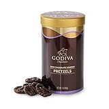 Godiva Chocolatier Dark Chocolate Covered Pretzels, 16 Ounce Gift Canister