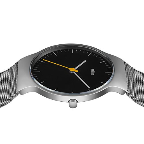 Braun Men's BN0211BKSLMHG Classic Slim Analog Display Japanese Quartz Silver Watch