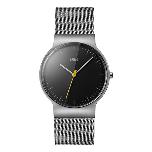 Braun Men's BN0211BKSLMHG Classic Slim Analog Display Japanese Quartz Silver Watch