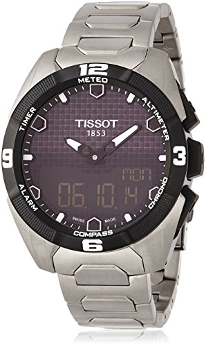 Tissot Men's T0914204405100 T-Touch Expert Solar Analog-Digital Display Swiss Quartz Silver Watch