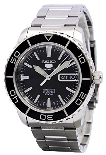 Seiko 5 SNZH55 Automatic Black Dial Stainless Steel Mens Watch