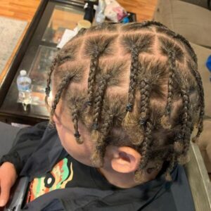 Ash blonde box braids