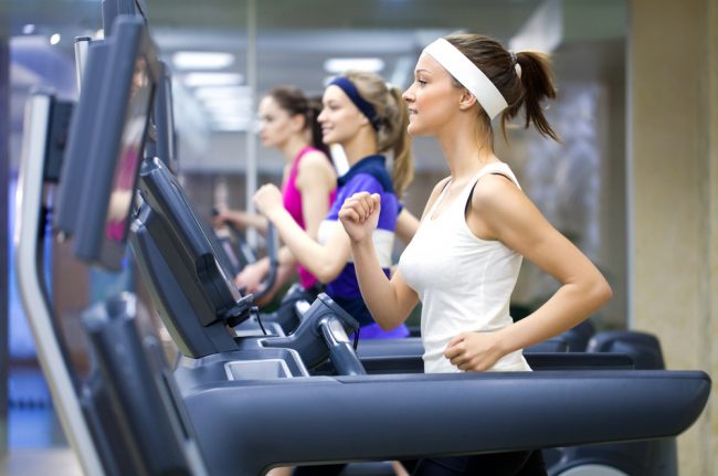 girl on treadmill