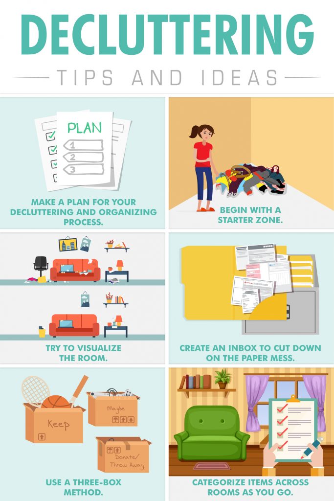 Decluttering Tips and Ideas Infographic