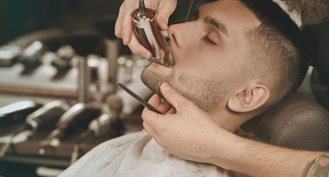 Man Getting Beard Trimmed_650_433