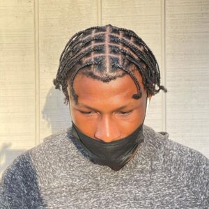 Middle part box braids