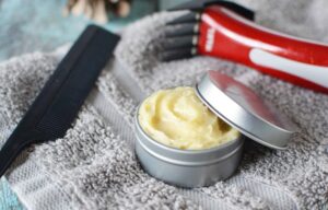Applying moustache wax