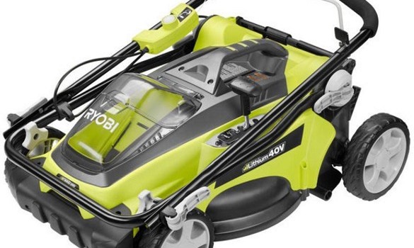 Best Electric Lawn Mower - Ryobi-40V-Lawn-Mower-Folded-for-Storage