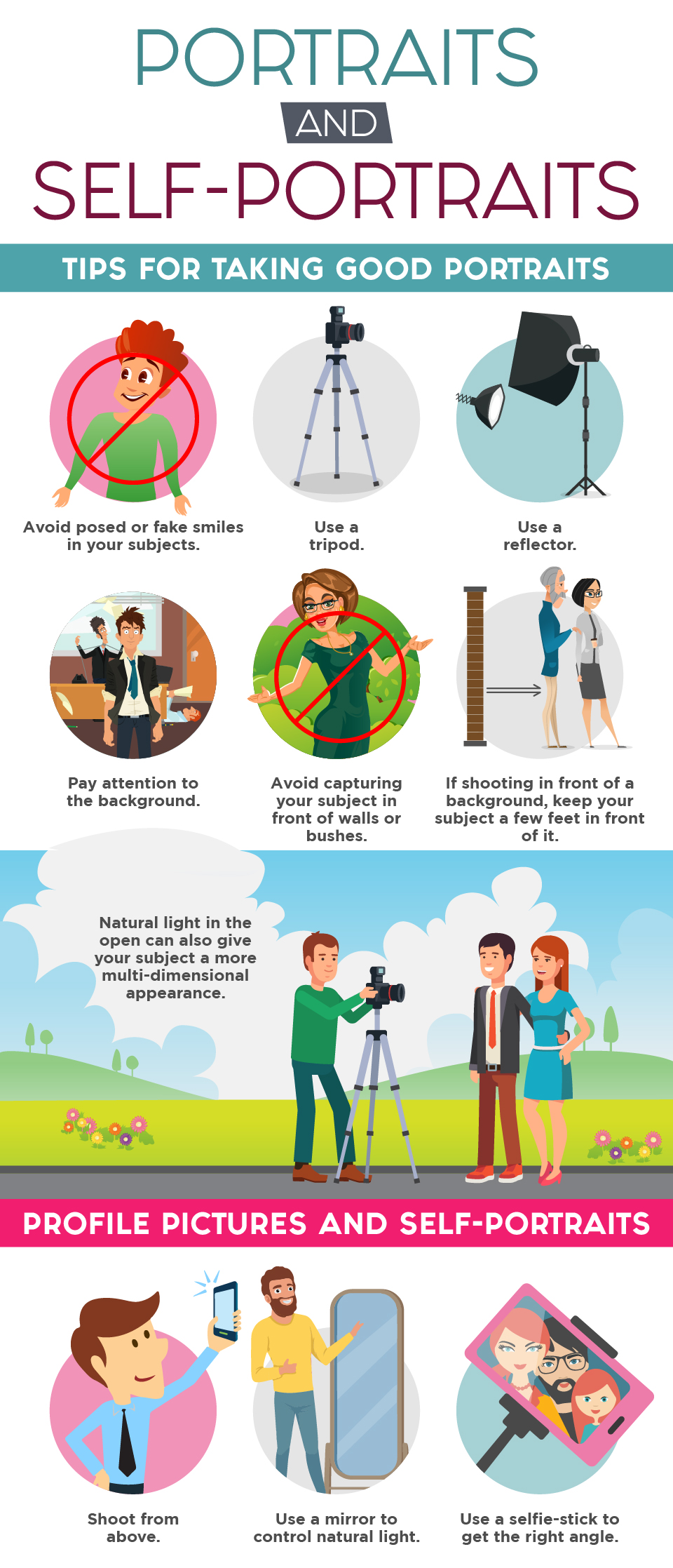 Tips for taking Profile Pictures and Self-Portraits